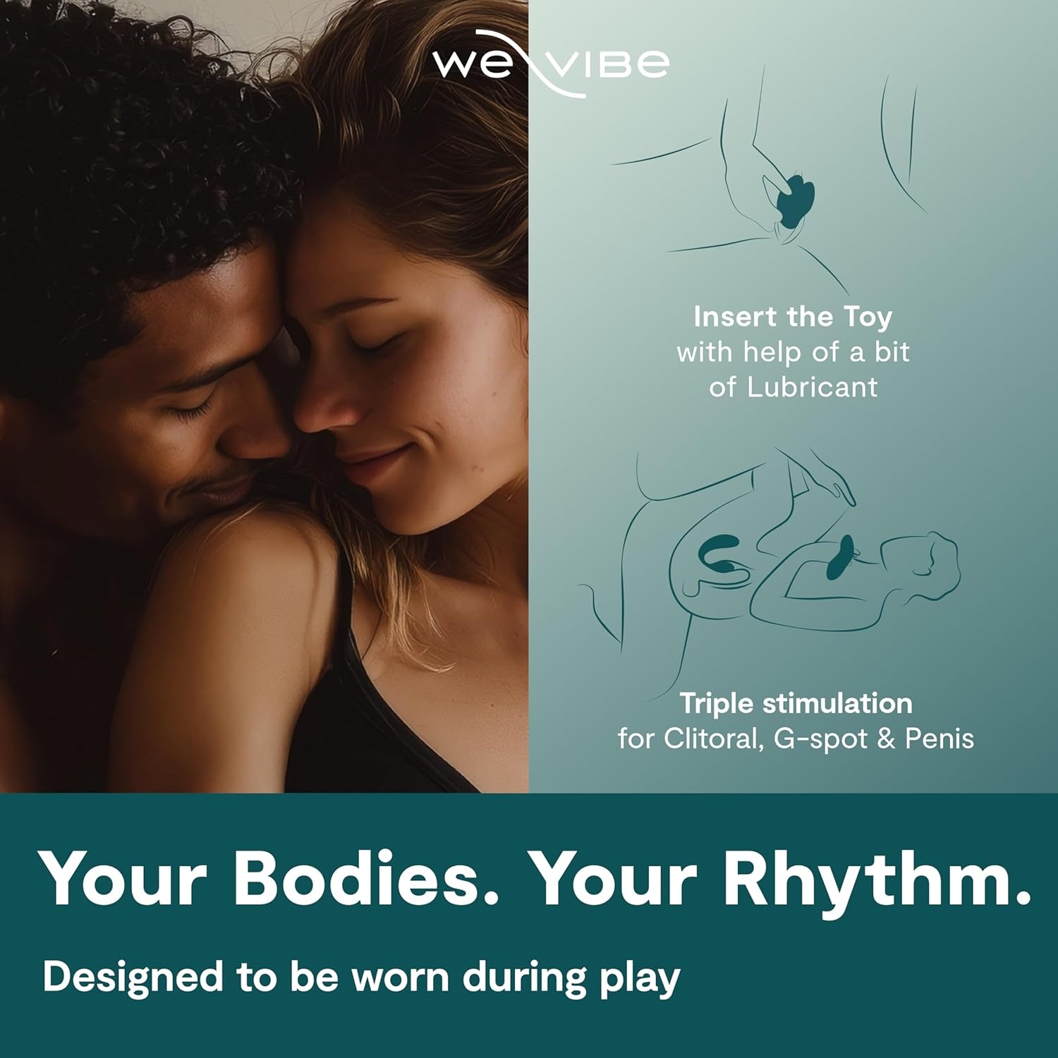 image:imageWeVibe Chorus Pro App Controlled Wireless Couples Vibrator Remote Controlled Adults Toy Silicone Stimulator with 10 Intensity Levels Clitoral amp GSpot Couples Sex Toy for Him amp Her PurplePurple