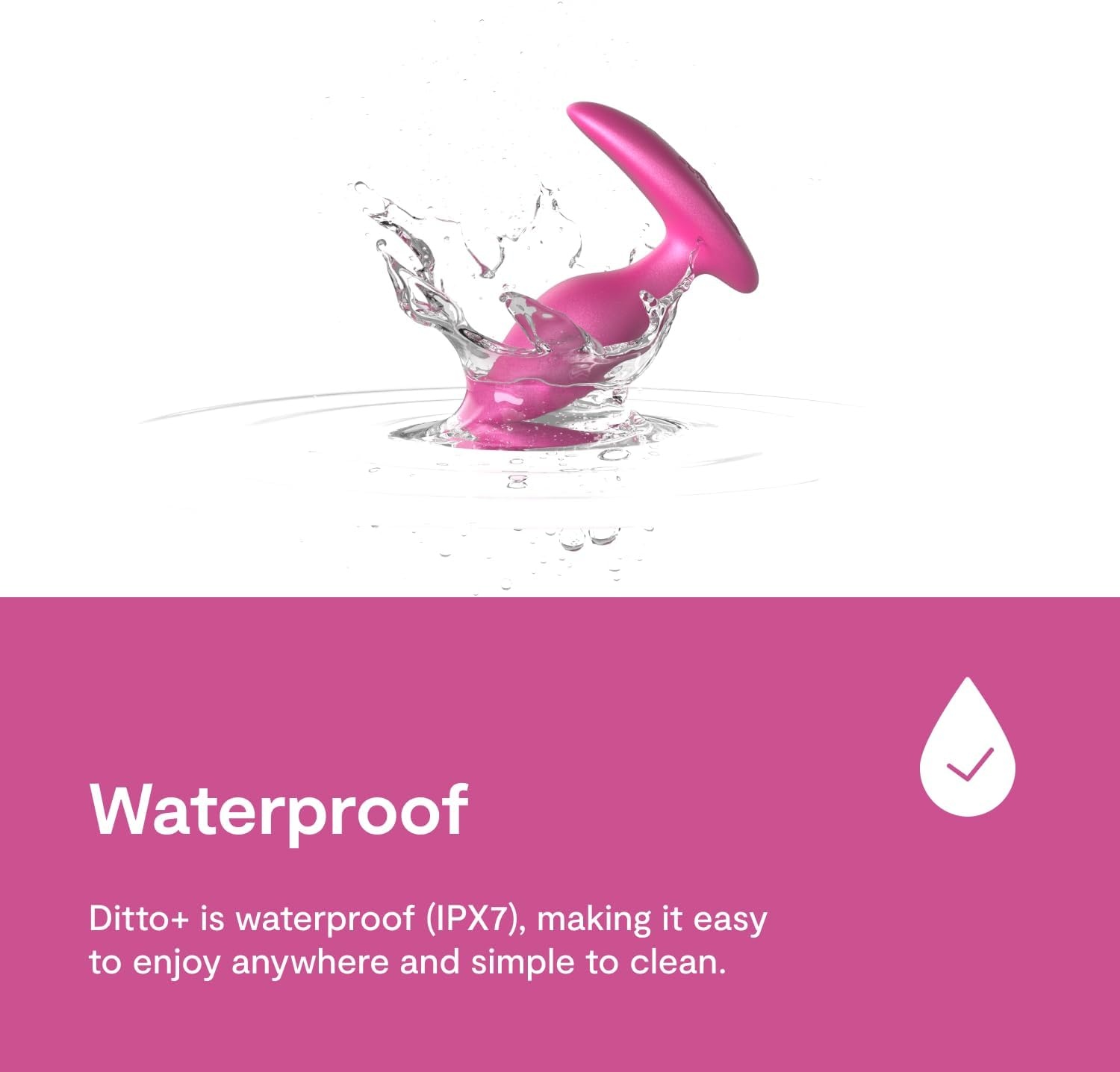 image:imageWeVibe Ditto Vibrating Butt Plug App amp Remote Control Vibe for Men Women amp Couples Vibrator with 10 Modes Silicone Butt Plug Waterproof Anal Toy Rechargeable Adult Sex Toys Cosmic Pink