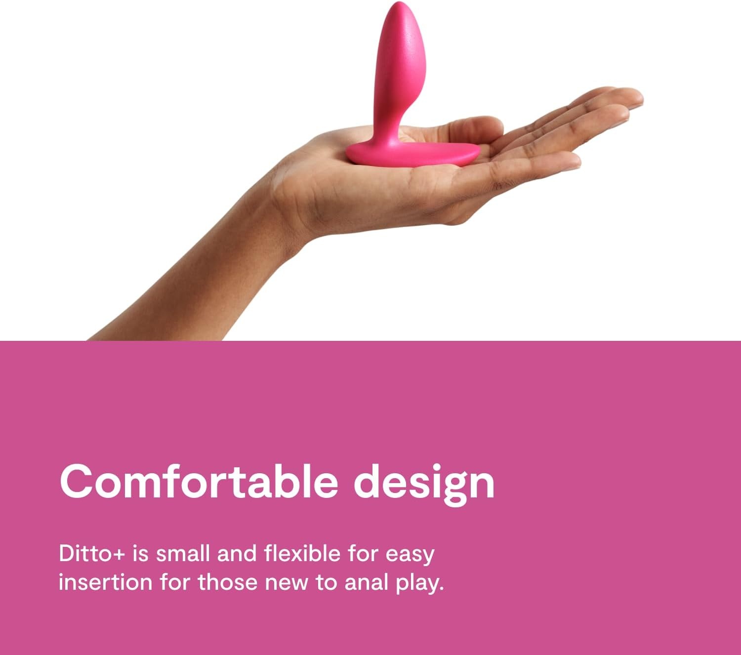 image:imageWeVibe Ditto Vibrating Butt Plug App amp Remote Control Vibe for Men Women amp Couples Vibrator with 10 Modes Silicone Butt Plug Waterproof Anal Toy Rechargeable Adult Sex Toys Cosmic Pink