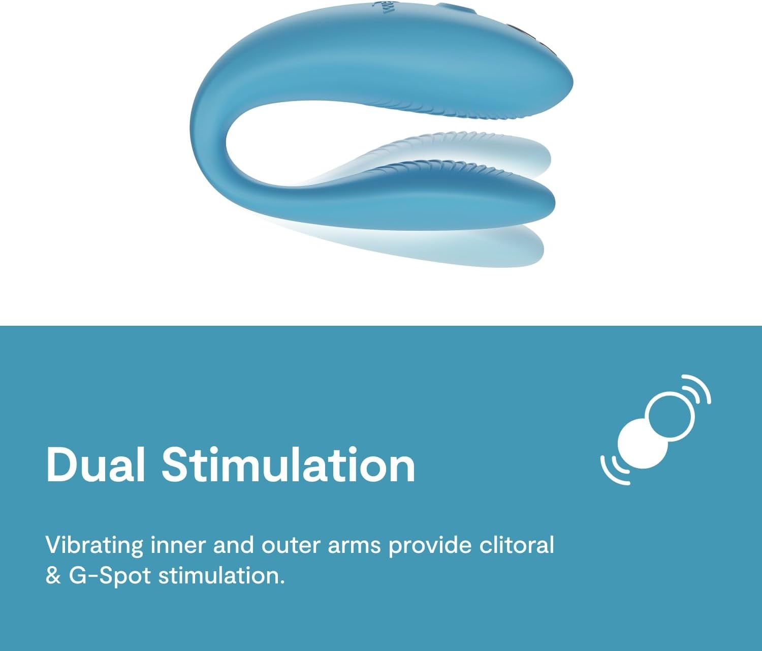 image:imageWeVibe Sync Go Couples Vibrator with Travel Case Wearable Vibrating Couples Adult Sex Toy App Controlled G Spot amp Clitoris Stimulator Dual Stimulation with 10 Speeds Rechargeable PurpleBlue