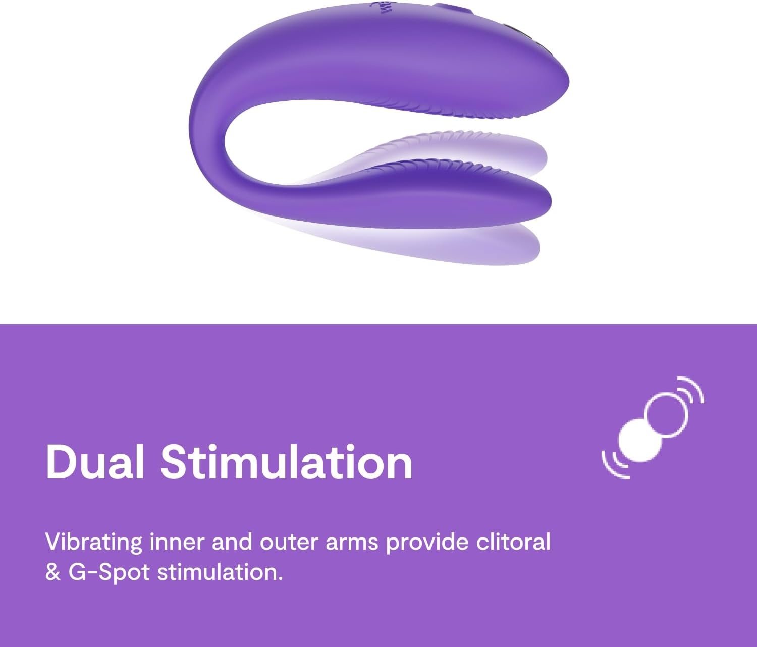image:imageWeVibe Sync Go Couples Vibrator with Travel Case Wearable Vibrating Couples Adult Sex Toy App Controlled G Spot amp Clitoris Stimulator Dual Stimulation with 10 Speeds Rechargeable PurplePurple