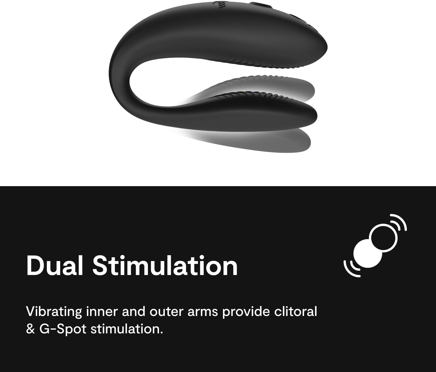 image:imageWeVibe Sync Go Couples Vibrator with Travel Case Wearable Vibrating Couples Adult Sex Toy App Controlled G Spot amp Clitoris Stimulator Dual Stimulation with 10 Speeds Rechargeable PurpleBlack