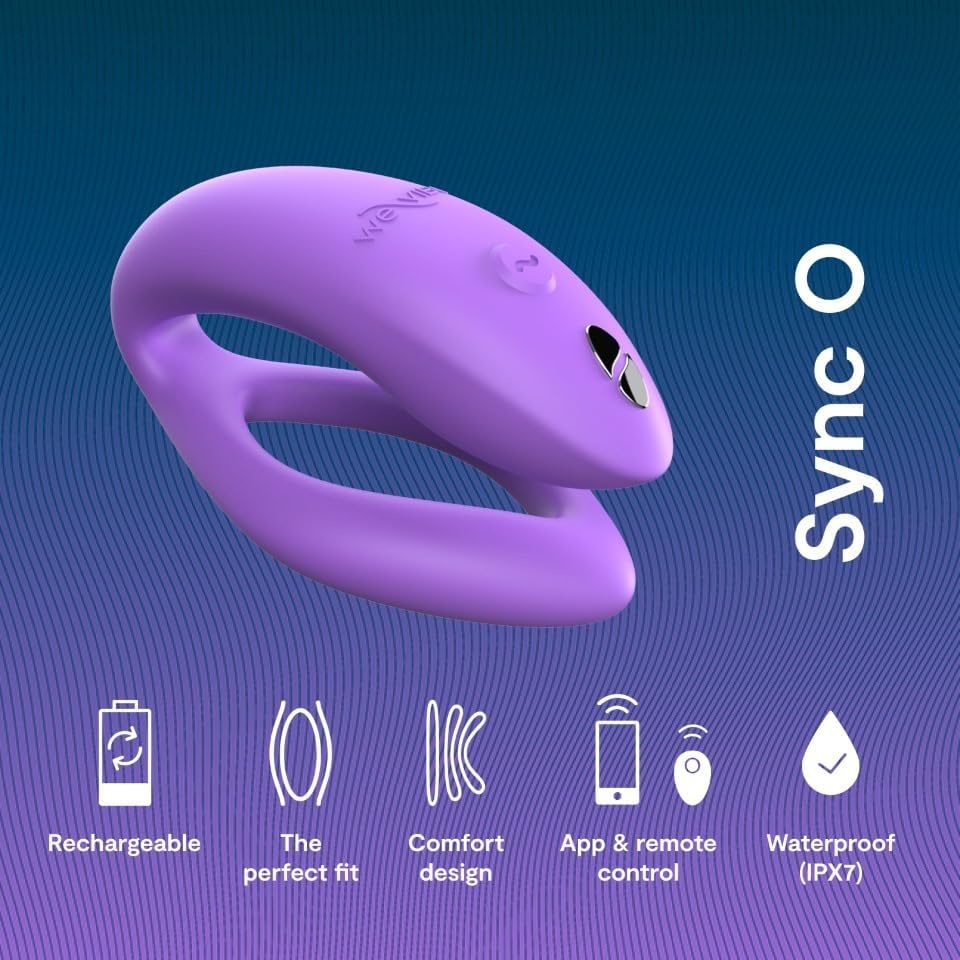 image:imageWeVibe Sync O Couples Vibrator Wearable Remote Control Vibrating Adult Toys 10 Vibrations App Controlled G Spot amp Clitoral Stimulator Vibrators for Women Personal Massager Sex Toy GreenLight Purple