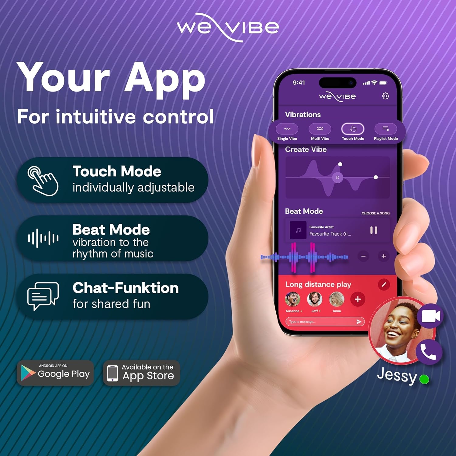 image:imageWeVibe Sync O Couples Vibrator Wearable Remote Control Vibrating Adult Toys 10 Vibrations App Controlled G Spot amp Clitoral Stimulator Vibrators for Women Personal Massager Sex Toy GreenLight Purple