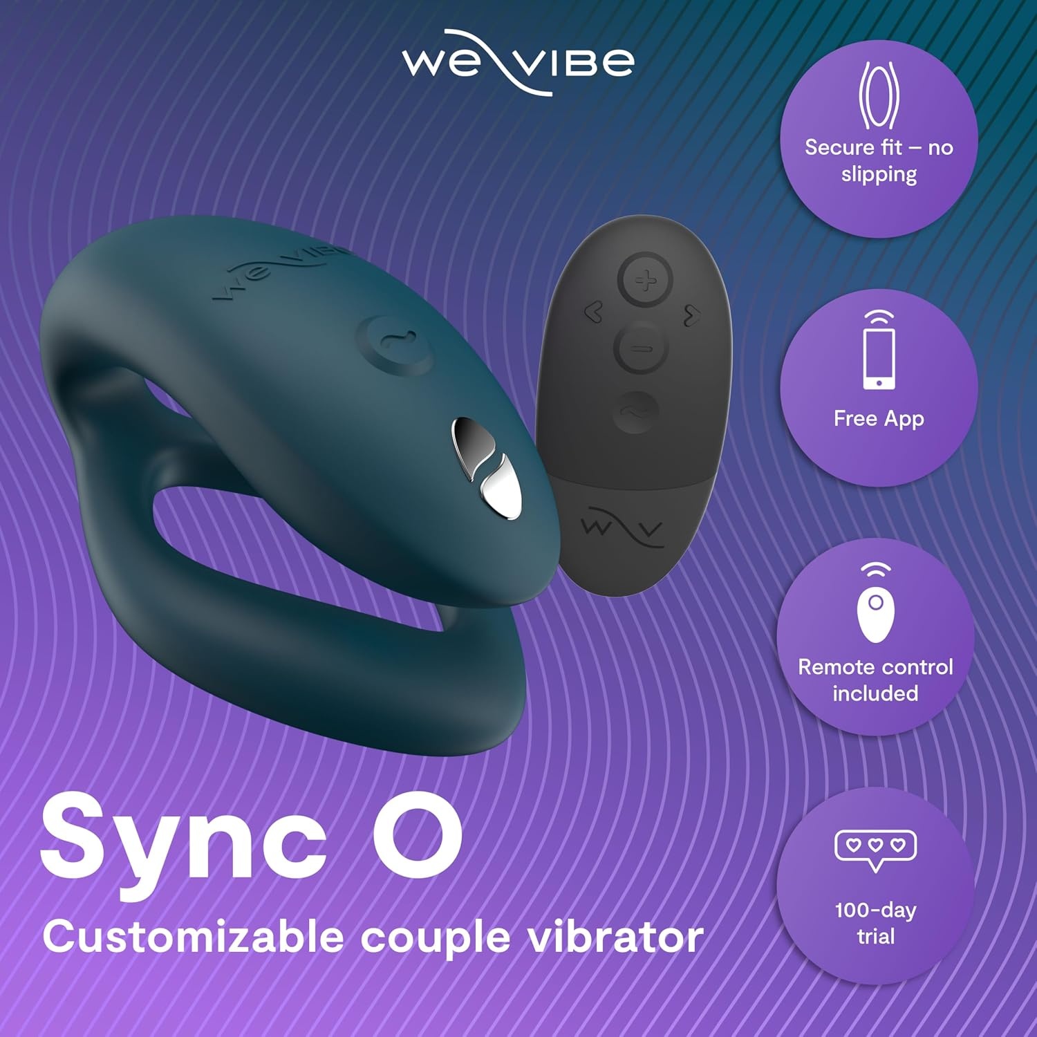 image:imageWeVibe Sync O Couples Vibrator Wearable Remote Control Vibrating Adult Toys 10 Vibrations App Controlled G Spot amp Clitoral Stimulator Vibrators for Women Personal Massager Sex Toy GreenVelvet Green