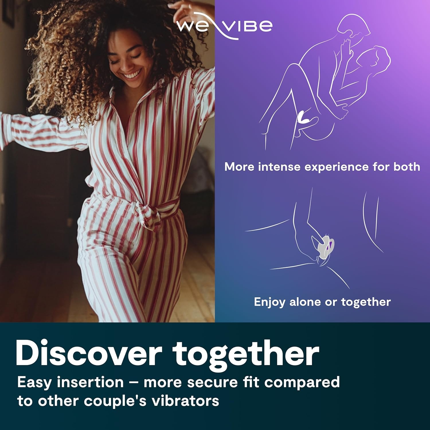 image:imageWeVibe Sync O Couples Vibrator Wearable Remote Control Vibrating Adult Toys 10 Vibrations App Controlled G Spot amp Clitoral Stimulator Vibrators for Women Personal Massager Sex Toy GreenLight Purple