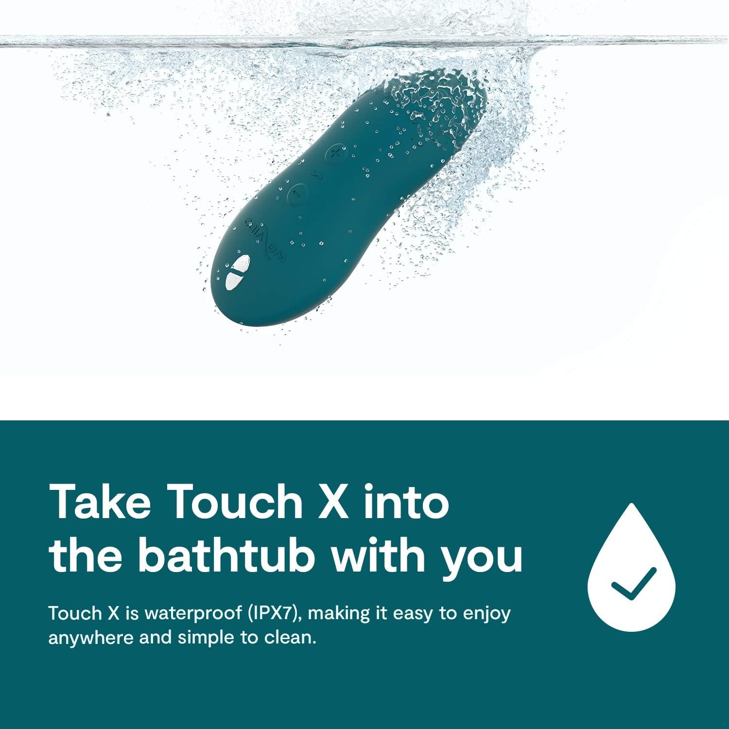 image:imageWeVibe Touch X Green Powerful Mini Massager Vibrator amp Pjur Aqua Water Based Personal Lubricant 34 fl oz Female Sex Toys Bundle