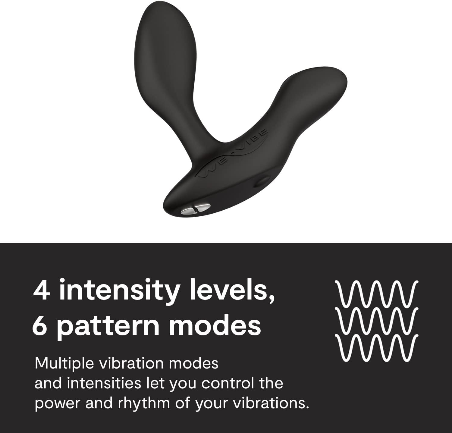 image:imageWeVibe Vector Vibrating Butt Plug Adult Sex Toy Silicone Perineum amp Prostate Massager Male Sex Toy Long Distance App amp Remote Control Anal Vibrator 10 Modes Anal Plug for Couples BlackBlack