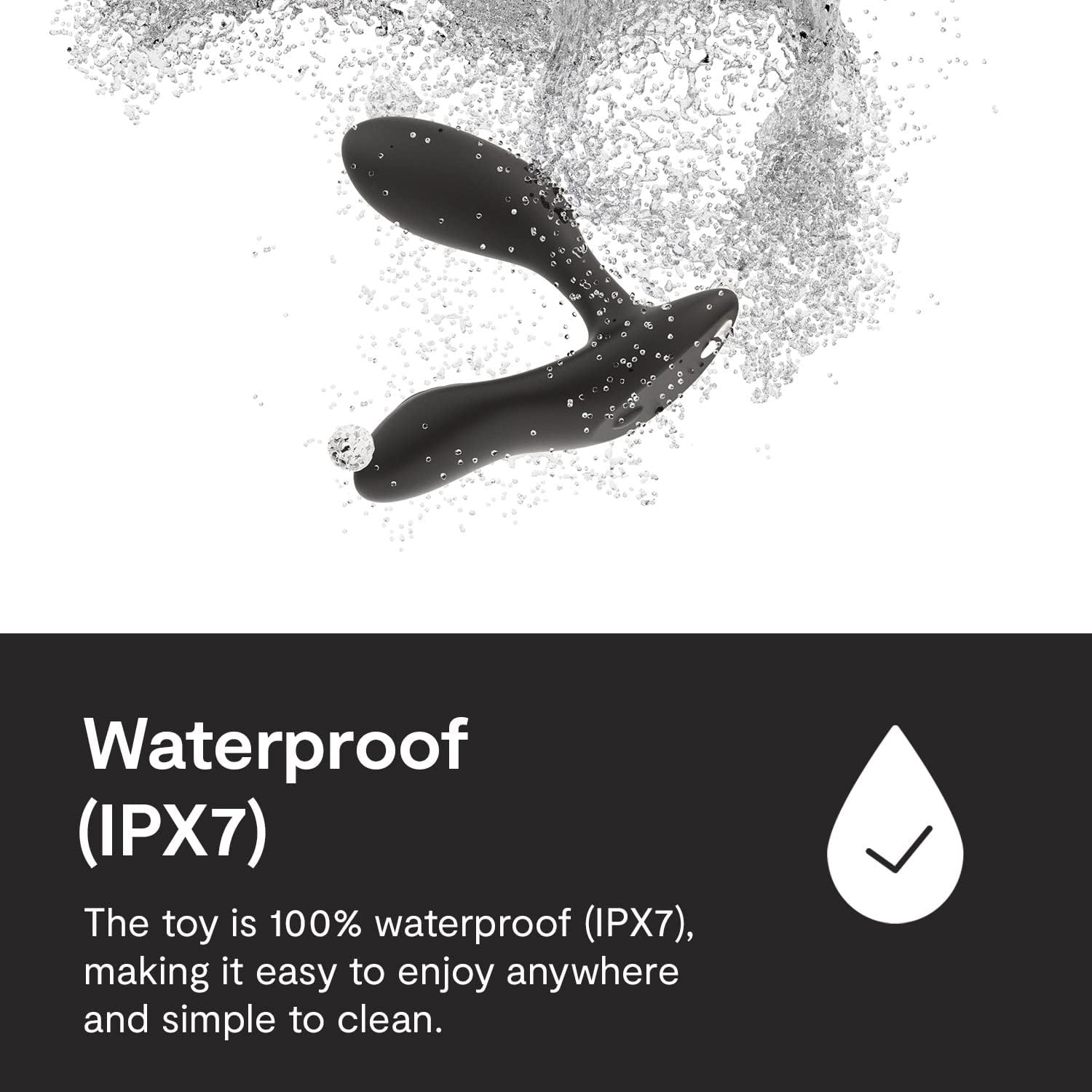 image:imageWeVibe Vector Vibrating Butt Plug Adult Sex Toy Silicone Perineum amp Prostate Massager Male Sex Toy Long Distance App amp Remote Control Anal Vibrator 10 Modes Anal Plug for Couples BlackBlack