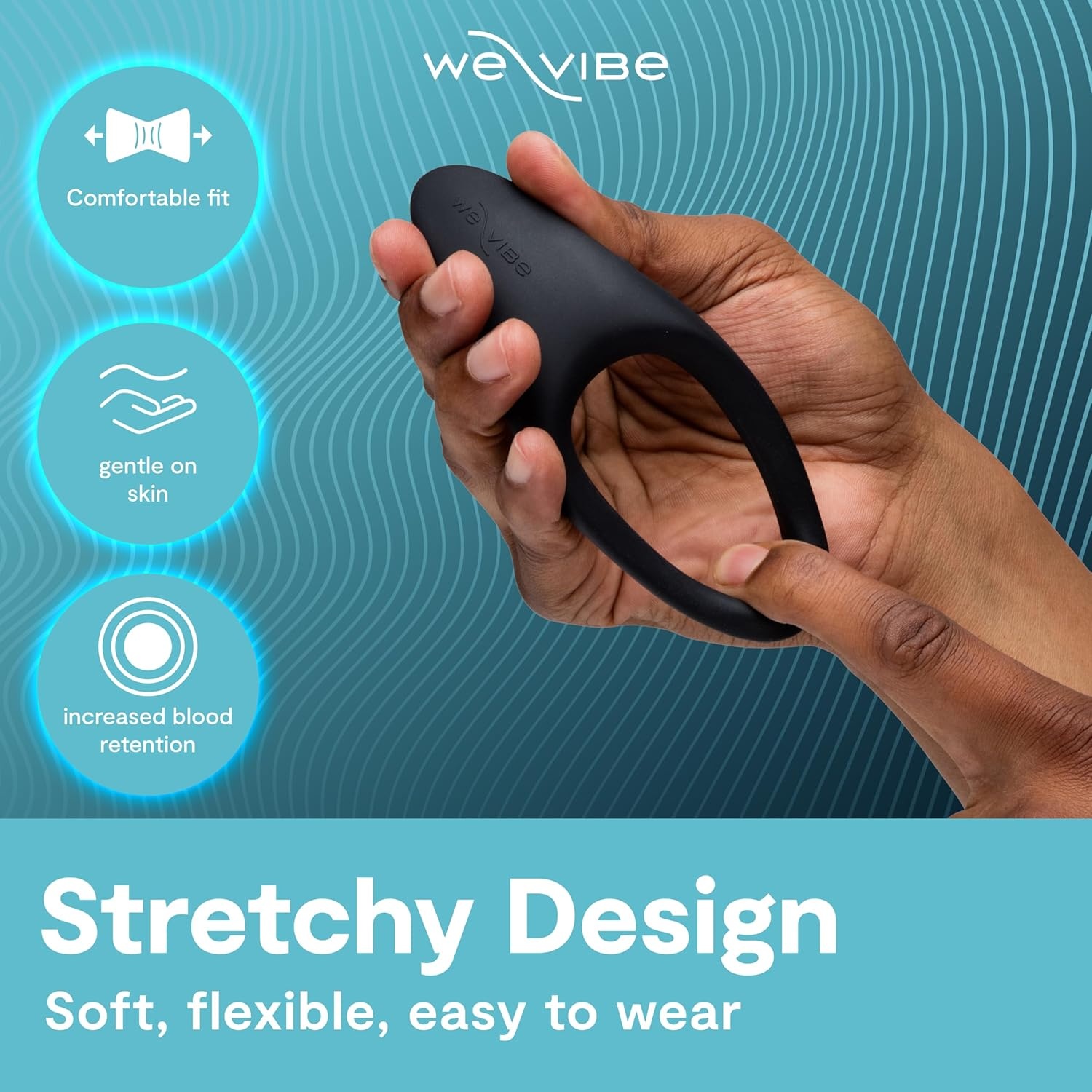 image:imageWeVibe Verge 2 Vibrating Cock Ring Adult Toy Mens Perineum Vibrators App Control Penis Ring with 10 Vibrations Male Vibrator Silicone Games amp Gifts Wearable Adult Sex Toys for Men amp Couples