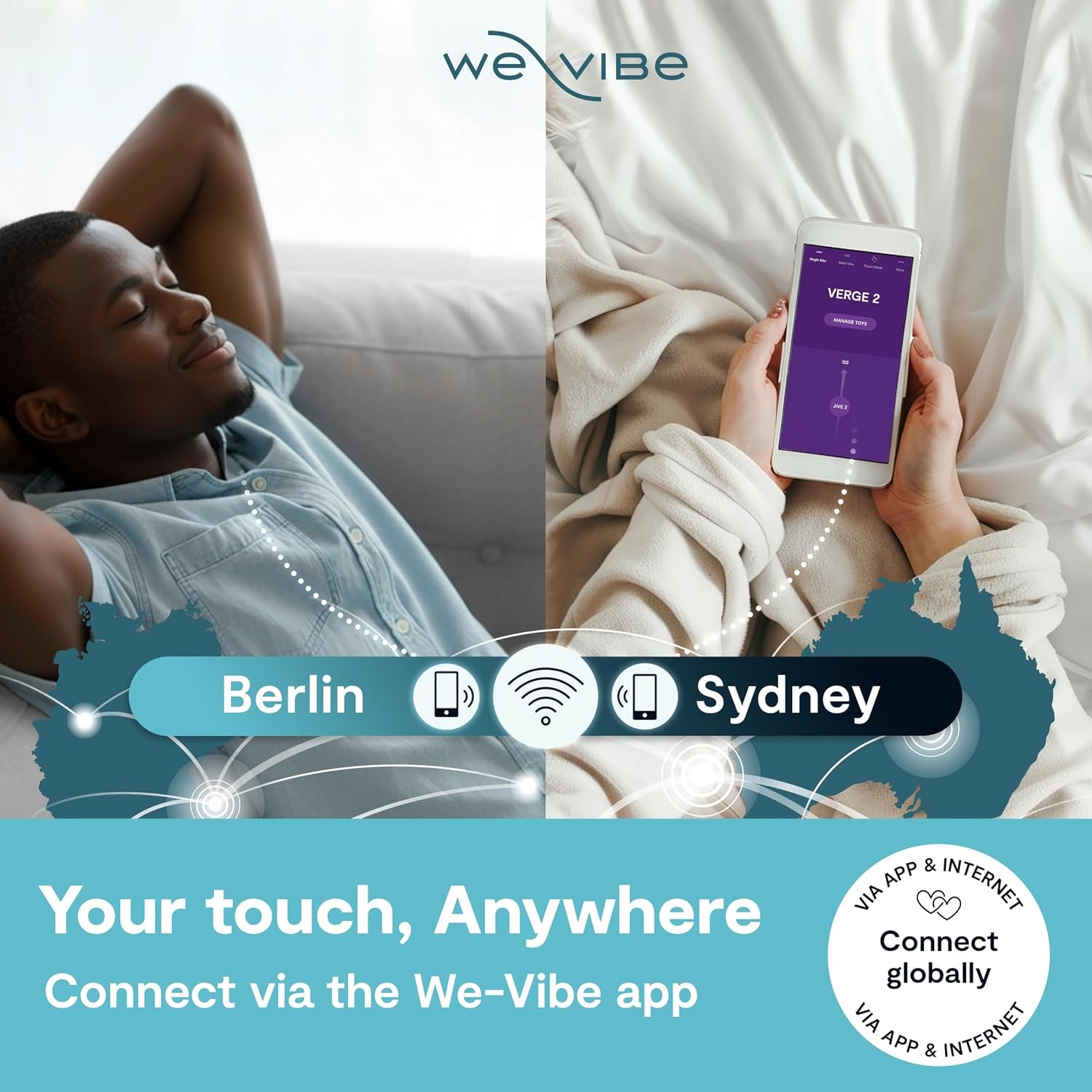 image:imageWeVibe Verge 2 Vibrating Cock Ring Adult Toy Mens Perineum Vibrators App Control Penis Ring with 10 Vibrations Male Vibrator Silicone Games amp Gifts Wearable Adult Sex Toys for Men amp Couples