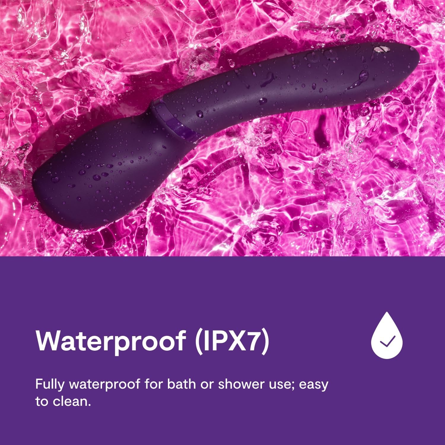 image:imageWeVibe Wand 2 Vibrating Personal Massager amp Pjur Aqua Water Based Personal Lubricant 34 fl oz Couples Sex Toys Bundle