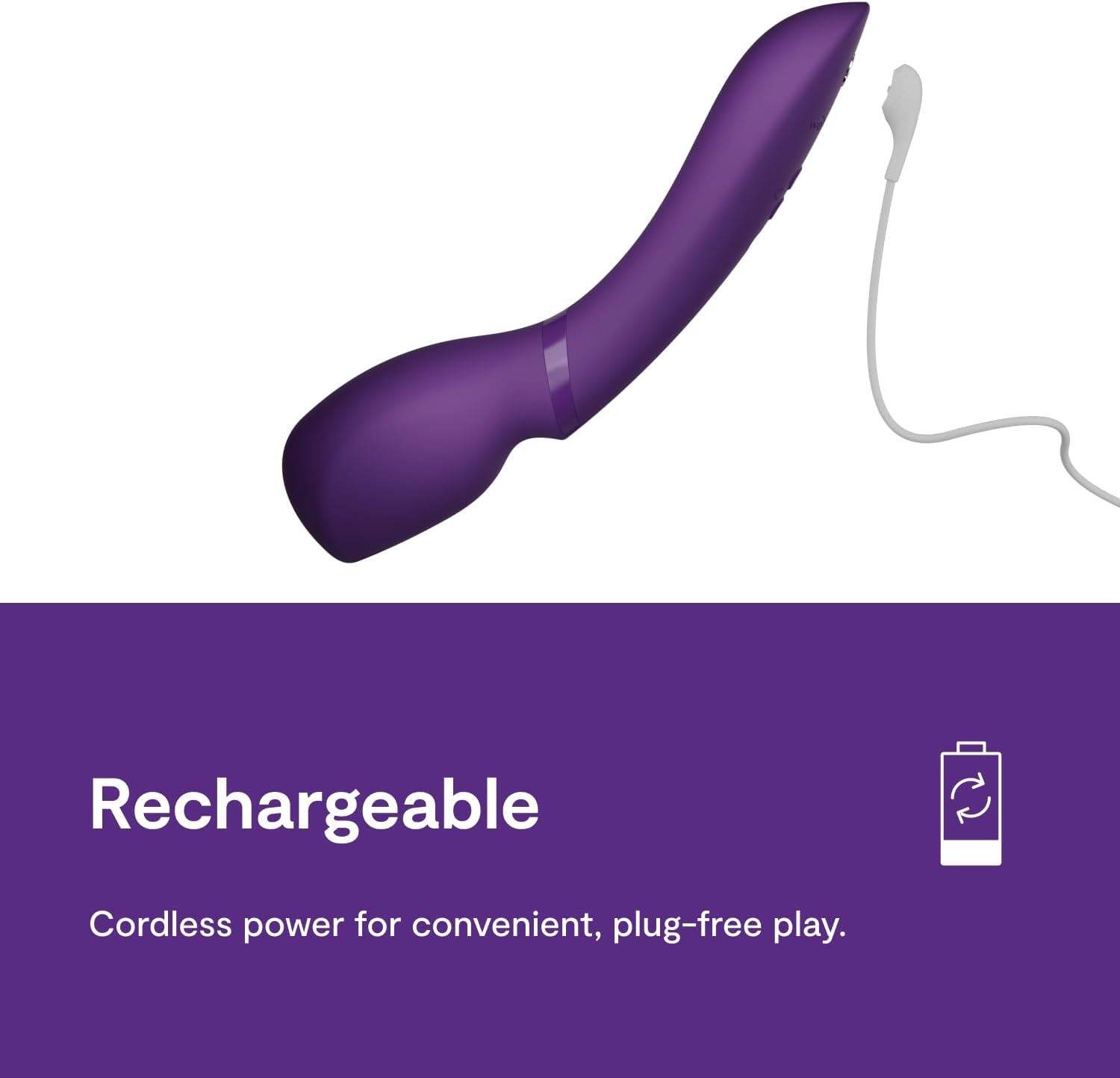 image:imageWeVibe Wand 2 Vibrating Personal Massager amp Pjur Aqua Water Based Personal Lubricant 34 fl oz Couples Sex Toys Bundle