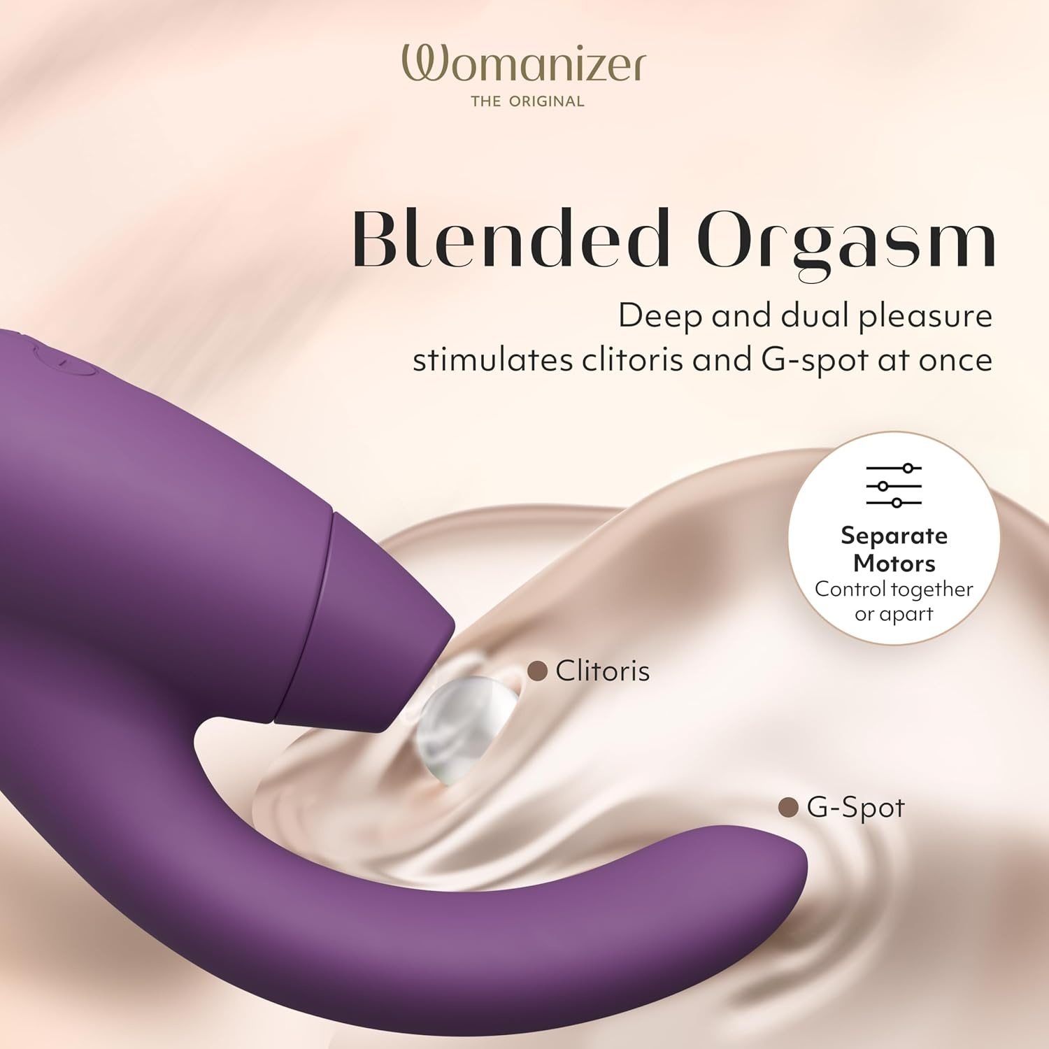 image:imageWomanizer InsideOut Clitoral Sucking Vibrator for Women Vibrating Sex Toy for Clit and Gspot Stimulation Rabbit Vibrator with 12 Intensity Levels Waterproof Woman Adult Sex Toy PurplePurple