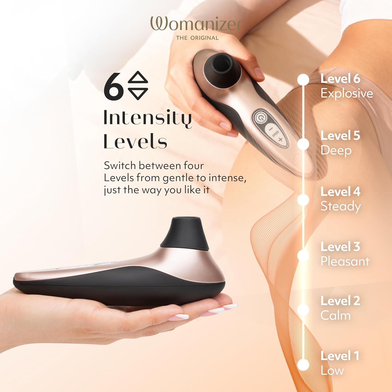 image:imageWomanizer Pro40 Clitoris Vibrator Sex Toy Clit Stimulator with 6 Suction Speeds Vibrating Dildo Adult Toys for Women Clit Sucker Sexual Pleasure Tools for Women Personal Massager Rose GoldRose Gold
