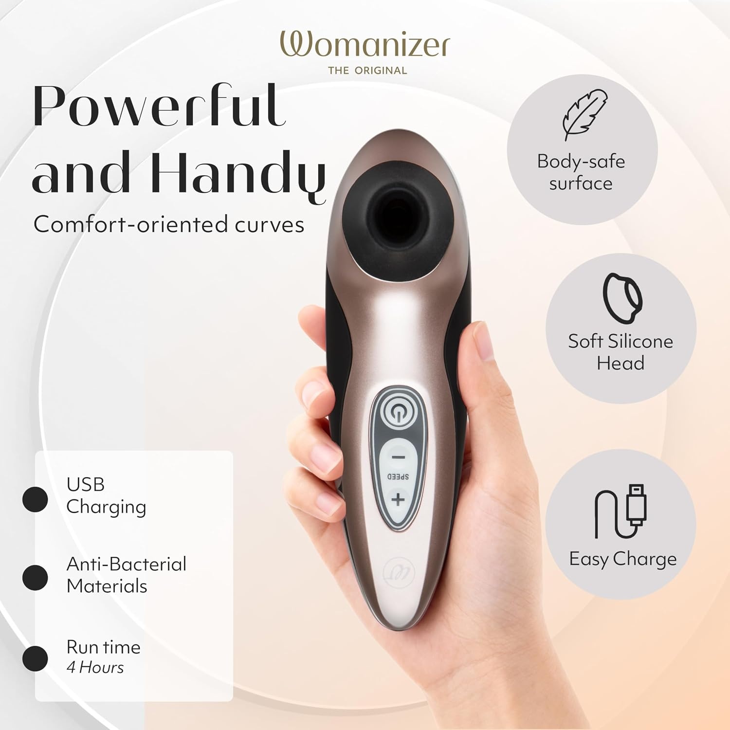 image:imageWomanizer Pro40 Clitoris Vibrator Sex Toy Clit Stimulator with 6 Suction Speeds Vibrating Dildo Adult Toys for Women Clit Sucker Sexual Pleasure Tools for Women Personal Massager Rose GoldRose Gold