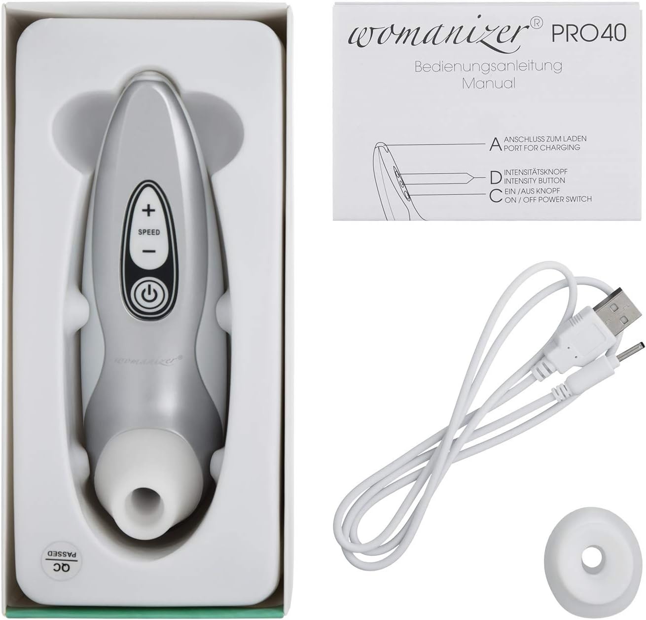 image:imageWomanizer Pro40 Clitoris Vibrator Sex Toy Clit Stimulator with 6 Suction Speeds Vibrating Dildo Adult Toys for Women Clit Sucker Sexual Pleasure Tools for Women Personal Massager Rose GoldWhite