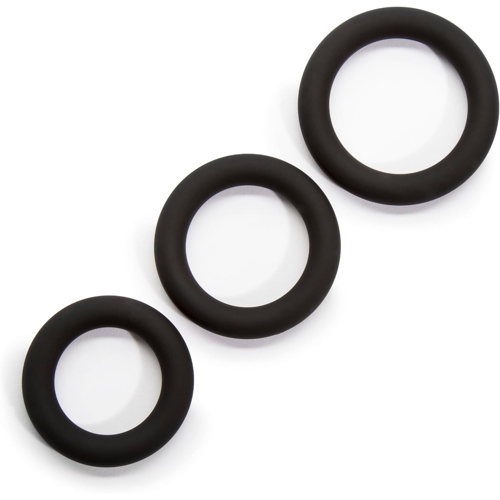 image:imageLovehoney Get Hard Extra Thick Love Ring Set  Hypoallergenic Silicone  Pack of 3