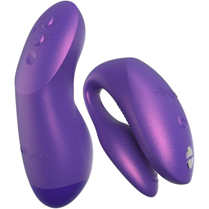 image:imageWeVibe Chorus Pro App Controlled Wireless Couples Vibrator Remote Controlled Adults Toy Silicone Stimulator with 10 Intensity Levels Clitoral amp GSpot Couples Sex Toy for Him amp Her PurplePurple