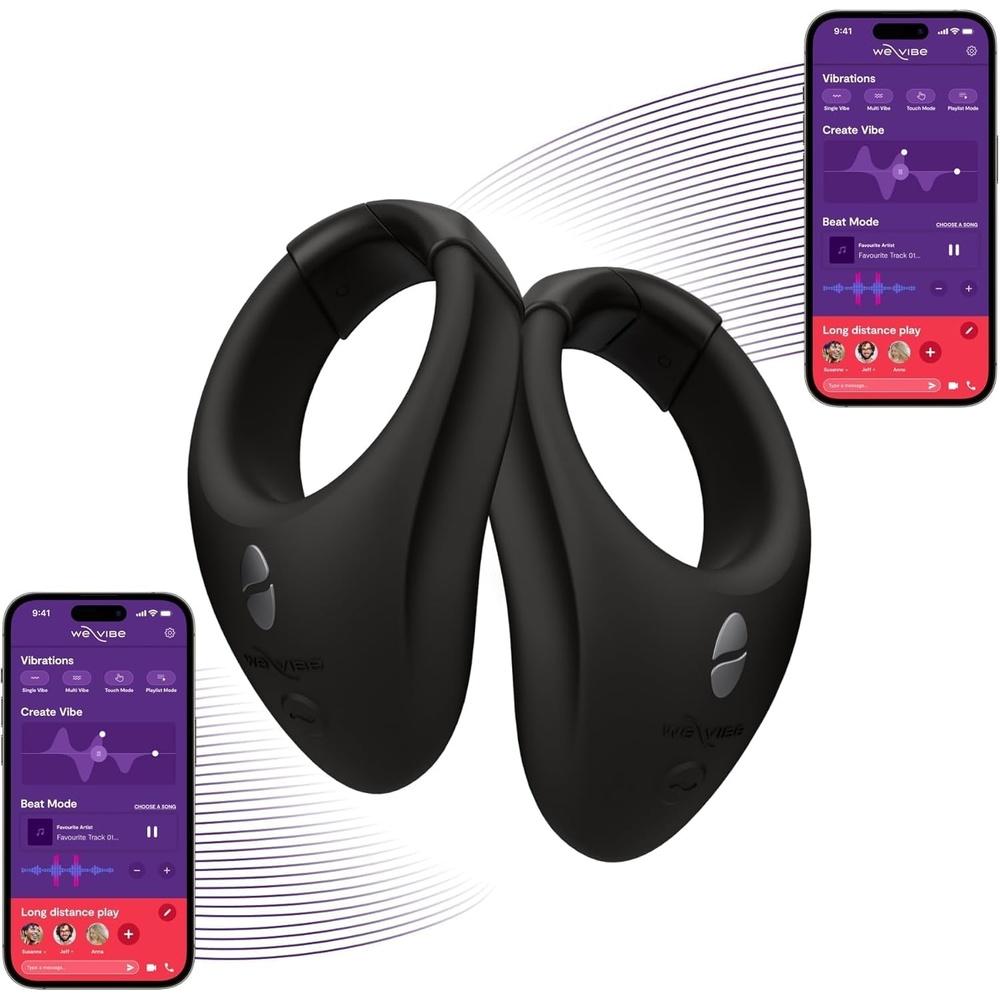 image:imageWeVibe Tease Us Set Bond  Bond  Male Vibrator  Wearable Cock Rings  Vibrating Penis Rings  QuickRelease  App amp Remote Controlled  2 Sizes amp Custom Fit  Adult Sex Toys for Men and Couples