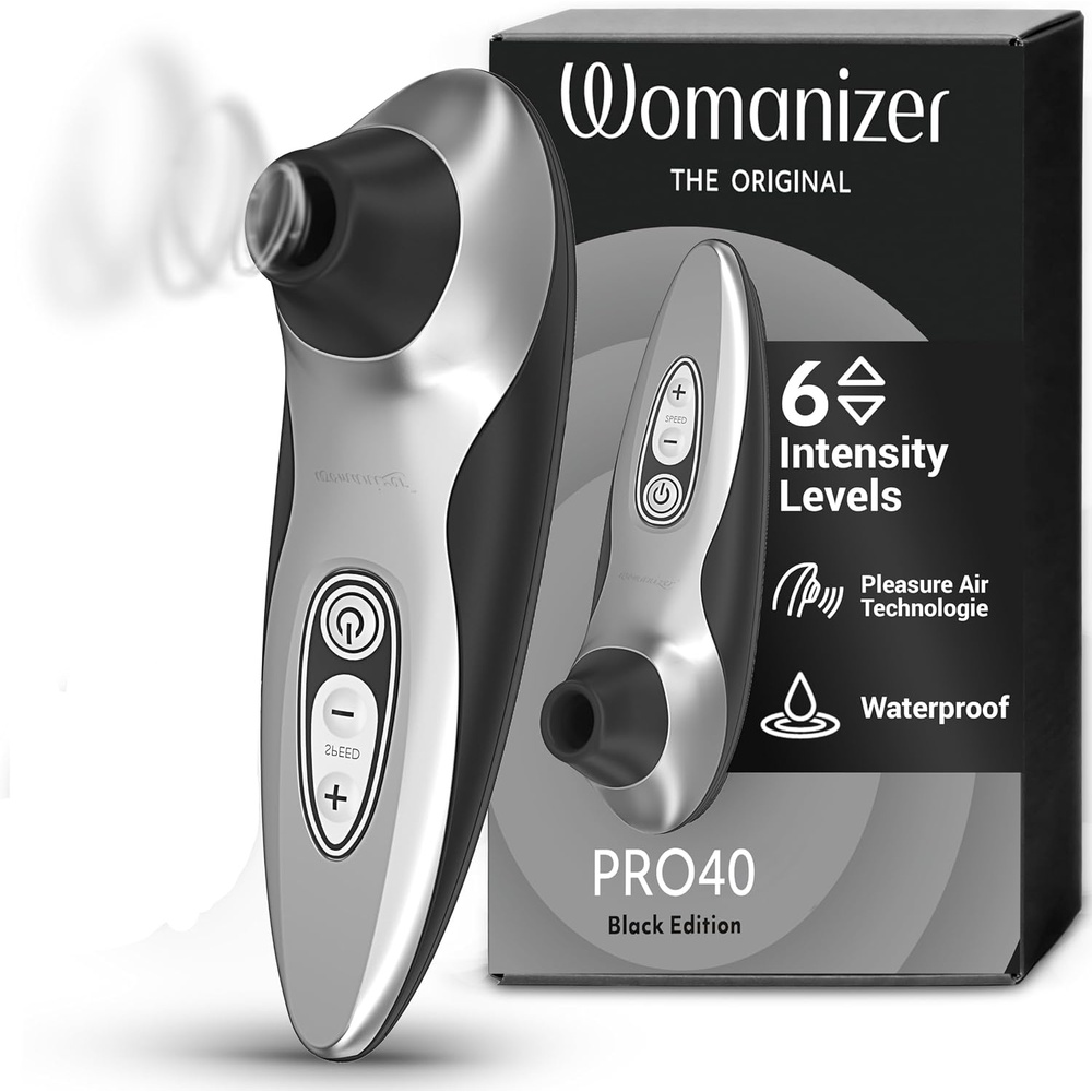 image:imageWomanizer Pro40 Clitoris Vibrator Sex Toy  Clit Stimulator with 6 Suction Speeds  Vibrating Dildo Adult Toys for Women  Clit Sucker Sexual Pleasure Tools for Women  Personal Massager  Rose GoldBlack