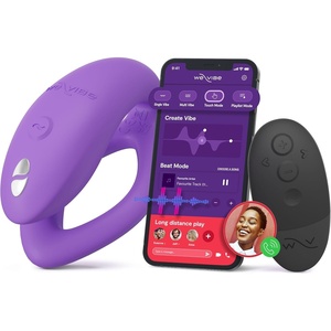 We-Vibe Sync O Couples Vibrator | Wearable Remote Control Vibrating Adult Toys | 10 Vibrations | App Controlled G Spot & Clitoral Stimulator | Vibrators for Women | Personal Massager Sex Toy | Green(Light Purple)