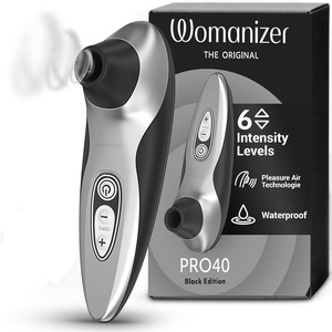 Womanizer Pro40 Clitoris Vibrator Sex Toy | Clit Stimulator with 6 Suction Speeds | Vibrating Dildo Adult Toys for Women | Clit Sucker Sexual Pleasure Tools for Women | Personal Massager | Rose Gold(Black)
